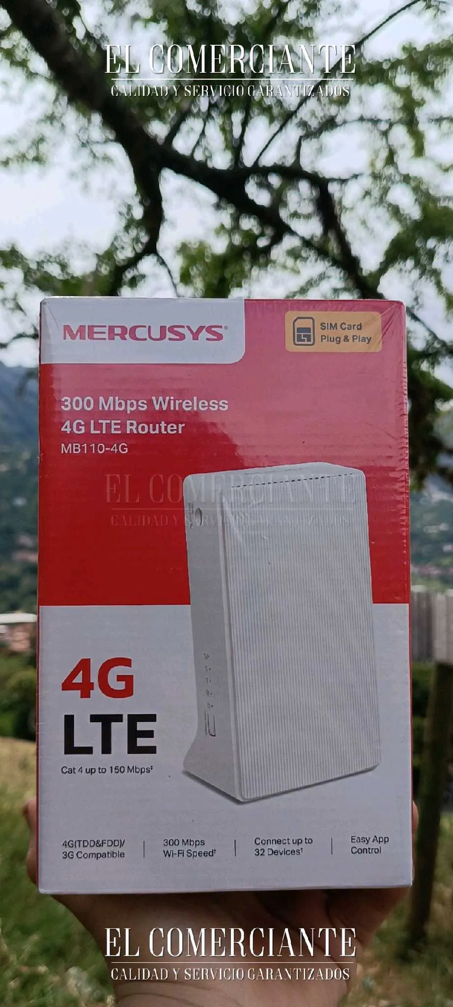 Router wifi SIM 4G LTE de 300 Mbps Mercusys