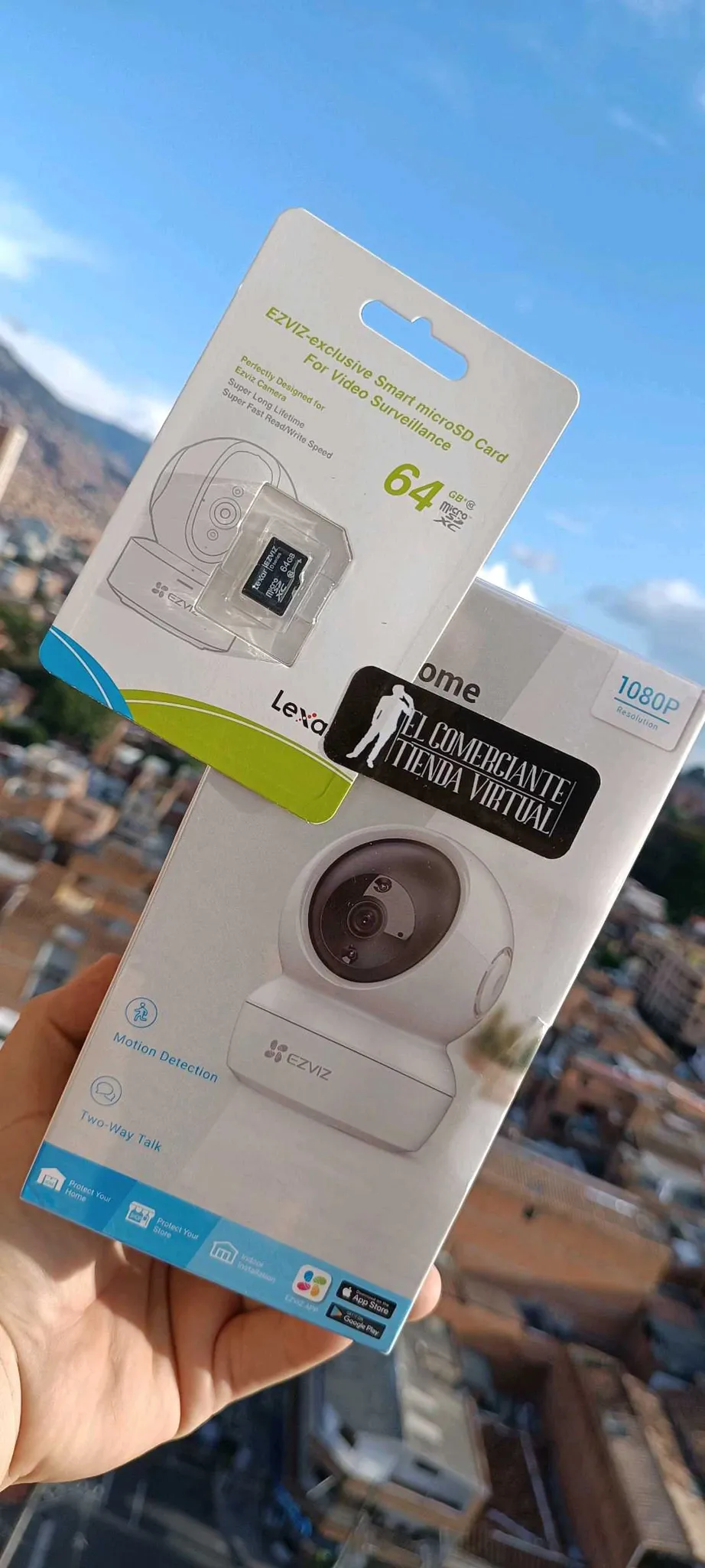 Cámara WiFi 360° C6N de 2MP + Microsd 64gb