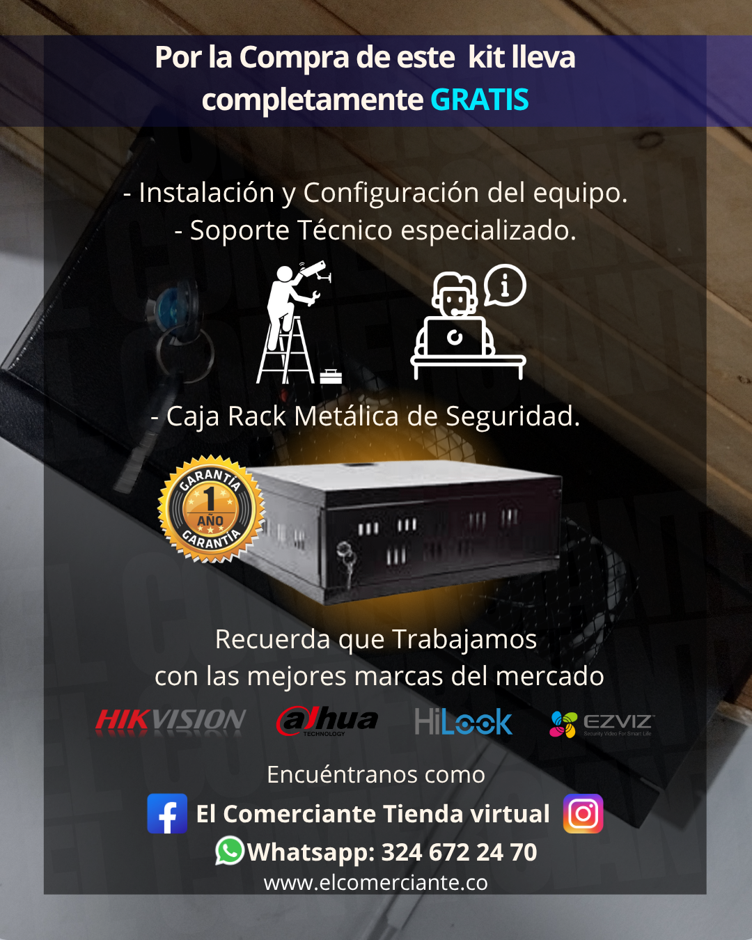 kit # 4 Dvr de 8ch + 04 Camaras de seguridad. - Imagen 6